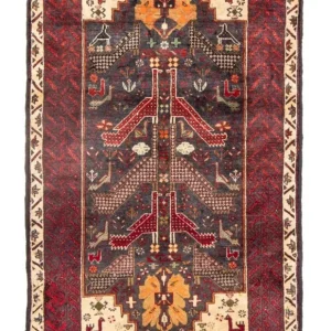 Biegacz Dywan beludżycki - 175 x 97 cm - czerwony