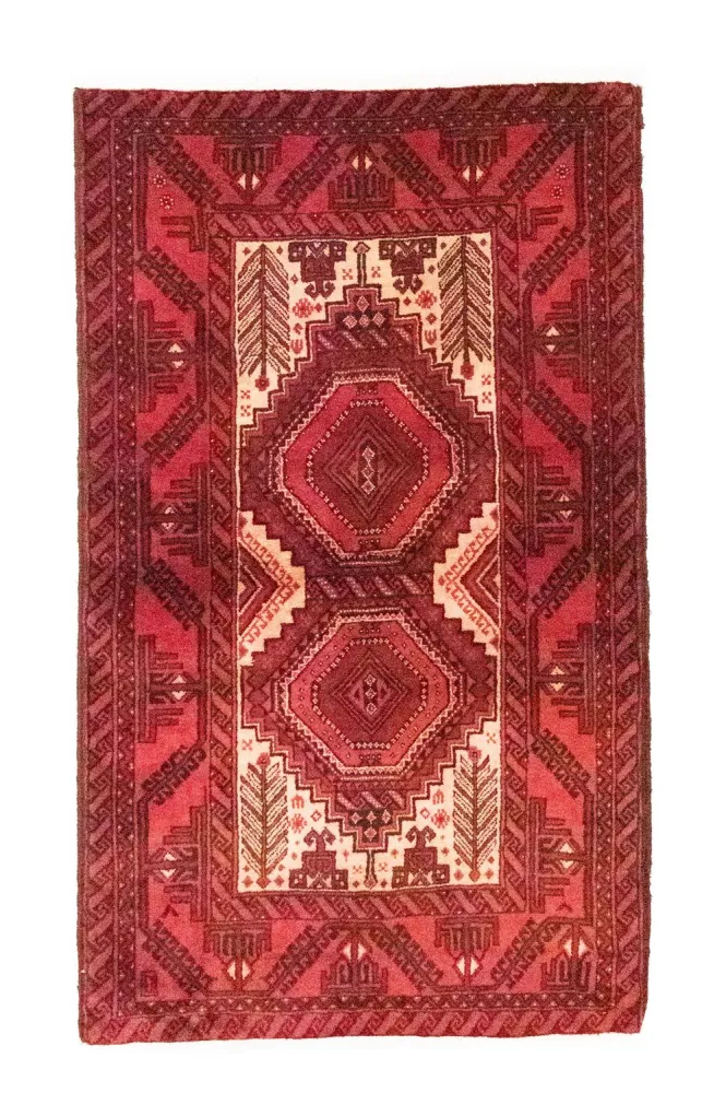 Biegacz Dywan beludżycki - 178 x 103 cm - czerwony