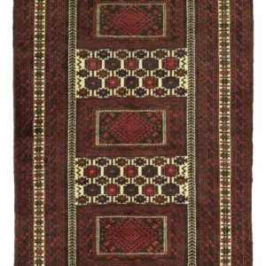 Biegacz Dywan beludżycki - 194 x 102 cm - ciemna czerwień