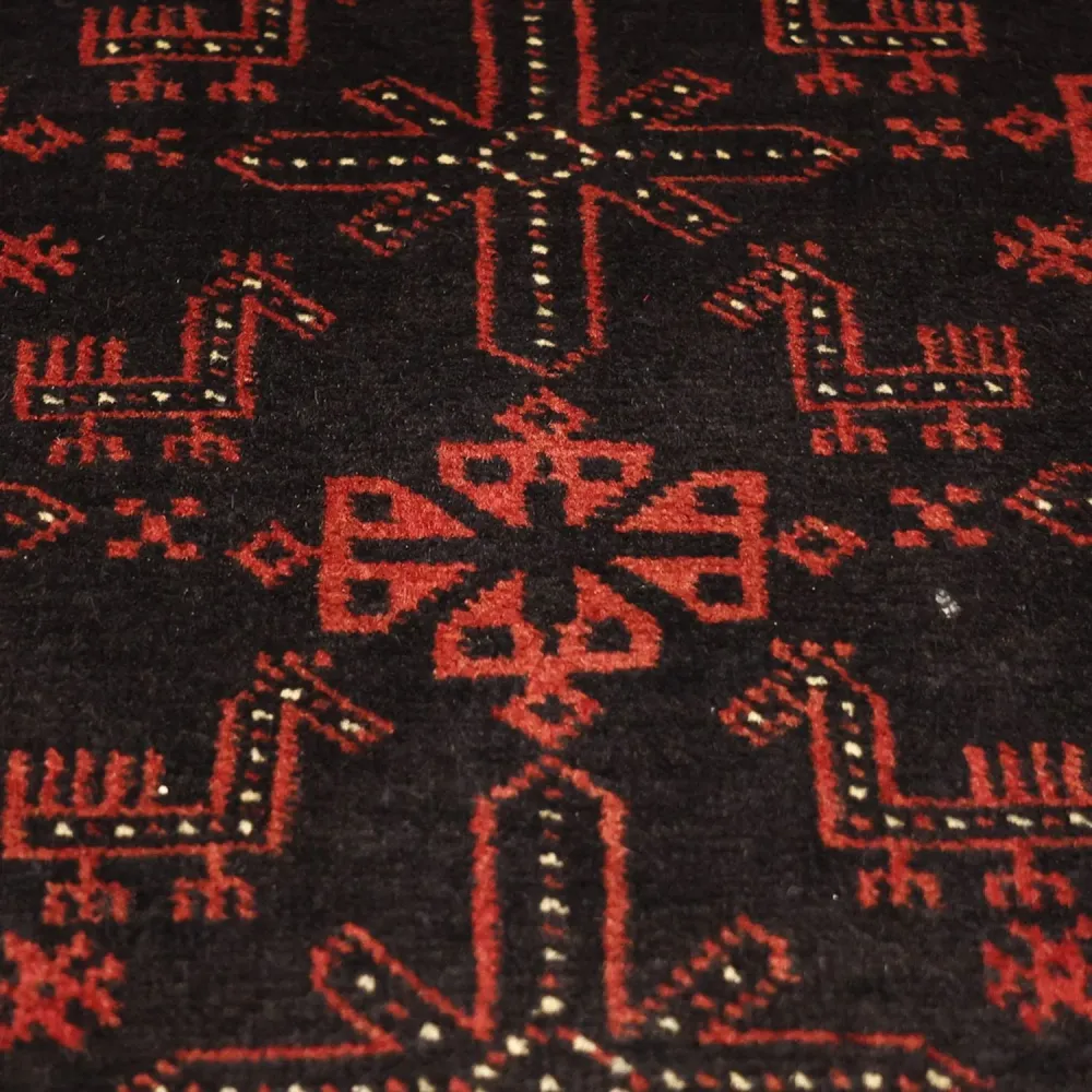 Biegacz Dywan beludżycki - 204 x 102 cm - ciemna czerwień