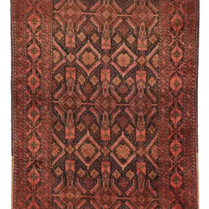 Biegacz Dywan beludżycki - 205 x 105 cm - ciemna czerwień