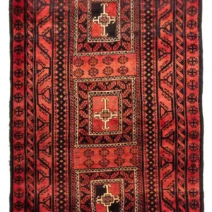 Biegacz Dywan beludżycki - 236 x 127 cm - czerwony
