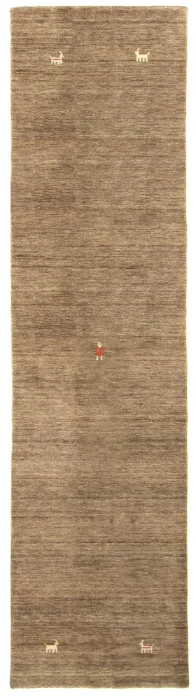 Biegacz Dywan Gabbeh - Indus - 200 x 80 cm - brązowy