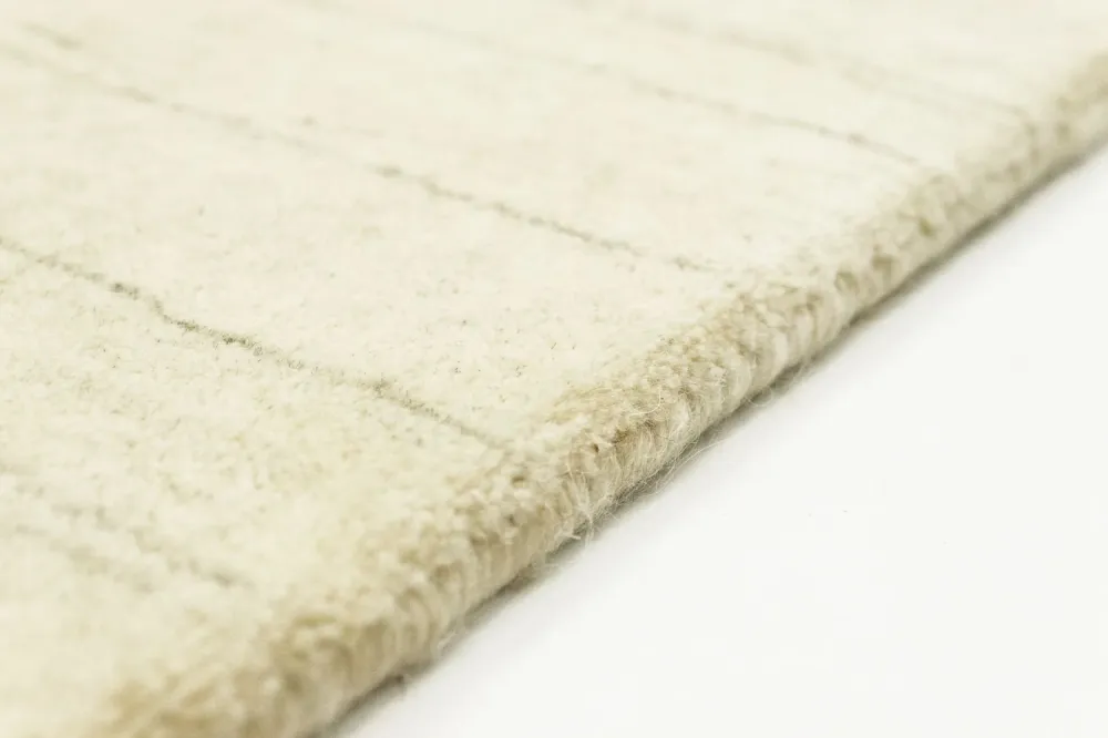 Biegacz Dywan Gabbeh - Indus - 200 x 80 cm - naturalna biel