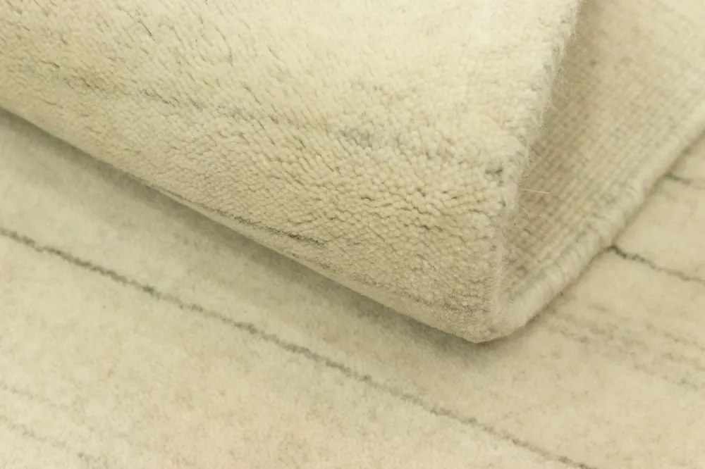 Biegacz Dywan Gabbeh - Indus - 200 x 80 cm - naturalna biel
