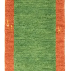 Biegacz Dywan Gabbeh - Indus - 200 x 80 cm - zielona