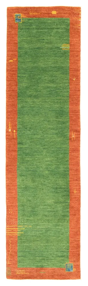 Biegacz Dywan Gabbeh - Indus - 200 x 80 cm - zielona