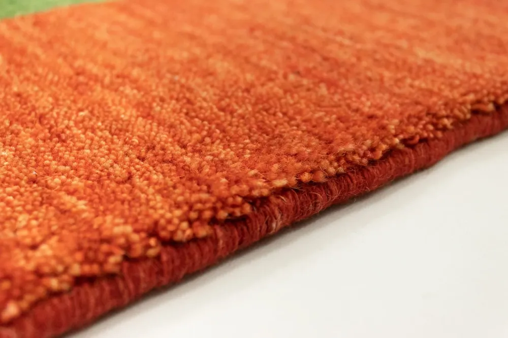 Biegacz Dywan Gabbeh - Indus - 200 x 80 cm - zielona