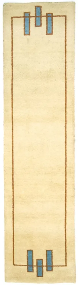 Biegacz Dywan Gabbeh - Indus - 298 x 80 cm - beżowy