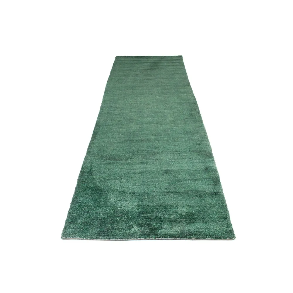 Biegacz Dywan Gabbeh - Indus - 300 x 80 cm - zielona