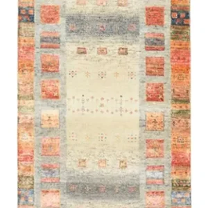 Biegacz Dywan Gabbeh - Loribaft Indus - 295 x 82 cm - wielokolorowy