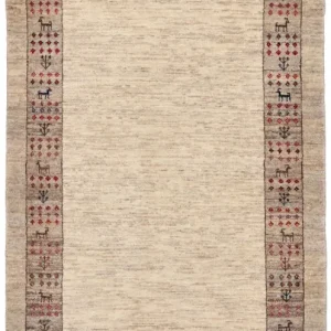 Biegacz Dywan Gabbeh - Loribaft Perski - 176 x 84 cm - piaskowy