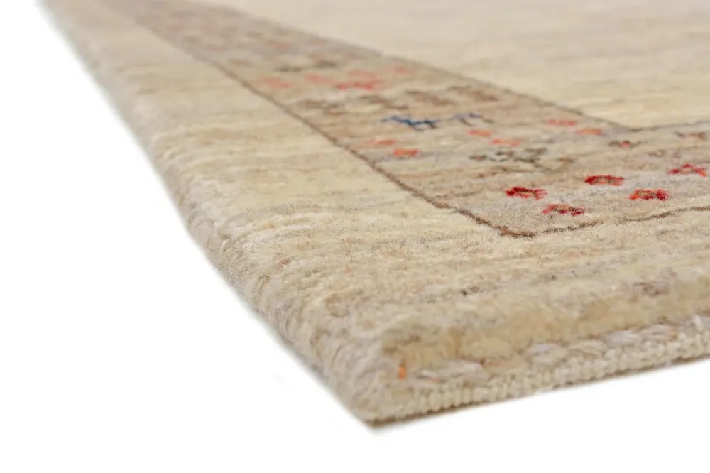 Biegacz Dywan Gabbeh - Loribaft Perski - 176 x 84 cm - piaskowy