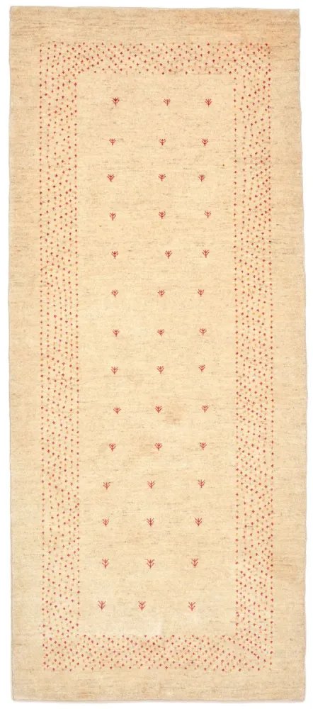 Biegacz Dywan Gabbeh - Loribaft Perski - 197 x 84 cm - natura