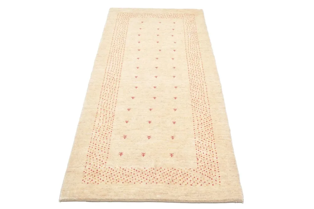 Biegacz Dywan Gabbeh - Loribaft Perski - 197 x 84 cm - natura