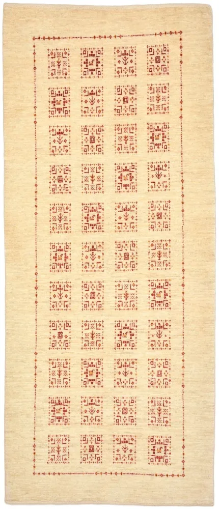 Biegacz Dywan Gabbeh - Loribaft Perski - 199 x 83 cm - natura