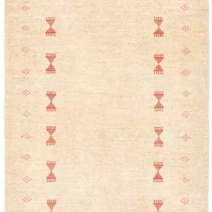 Biegacz Dywan Gabbeh - Loribaft Perski - 201 x 85 cm - beżowy
