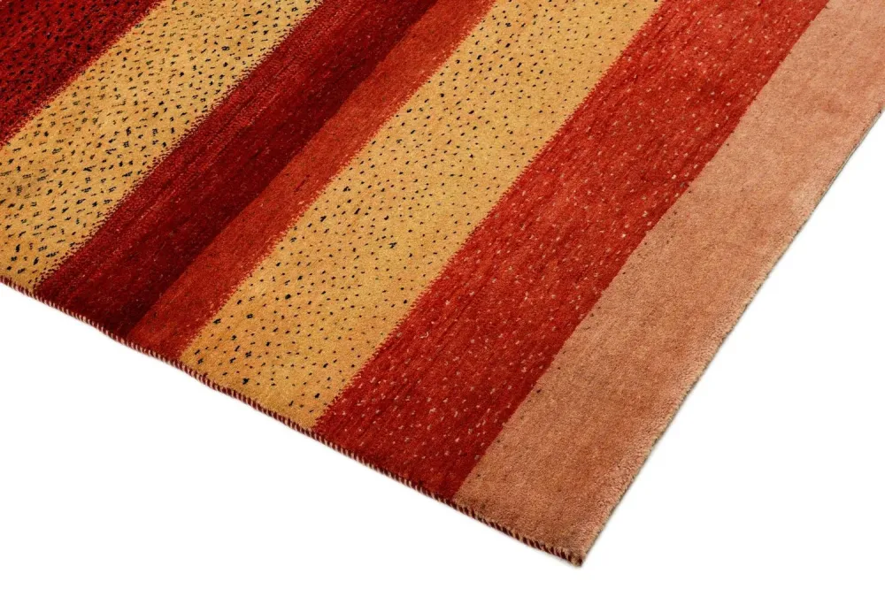 Biegacz Dywan Gabbeh - Loribaft Perski - 202 x 86 cm - czerwony