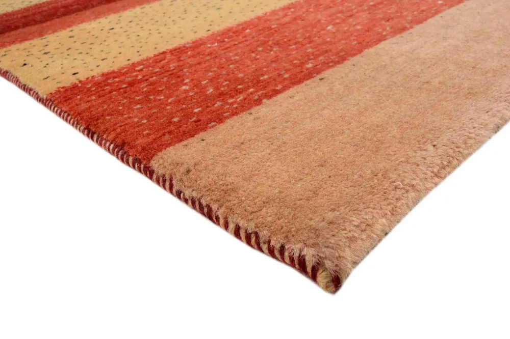 Biegacz Dywan Gabbeh - Loribaft Perski - 202 x 86 cm - czerwony