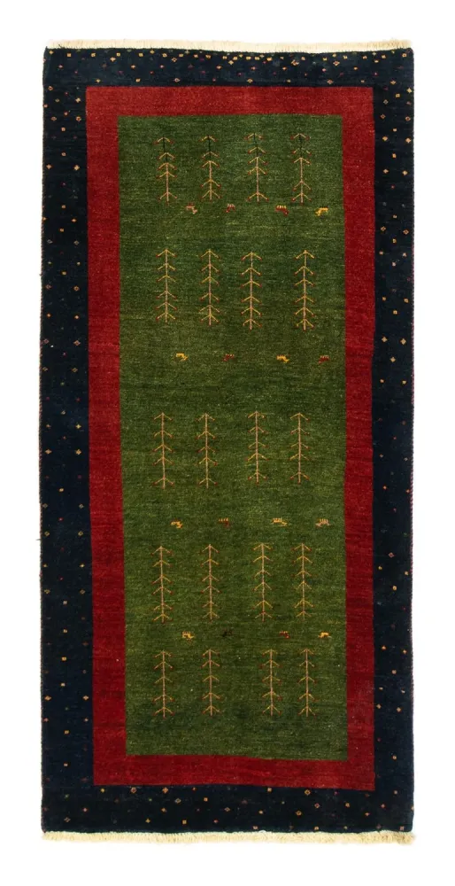 Biegacz Dywan Gabbeh - Loribaft Perski - 203 x 94 cm - wielokolorowy