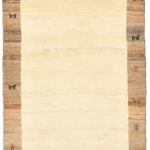 Biegacz Dywan Gabbeh - Loribaft Perski - 205 x 87 cm - piaskowy