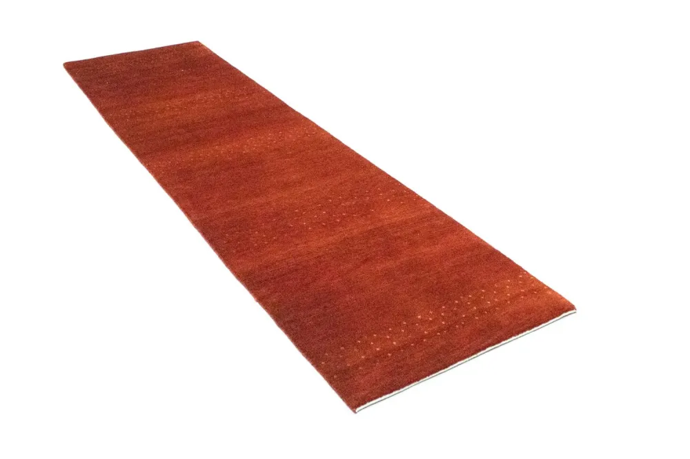 Biegacz Dywan Gabbeh - Loribaft Perski - 266 x 70 cm - czerwony