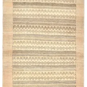 Biegacz Dywan Gabbeh - Loribaft Perski - 297 x 85 cm - piaskowy