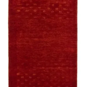 Biegacz Dywan Gabbeh - Loribaft Perski - 307 x 80 cm - czerwony