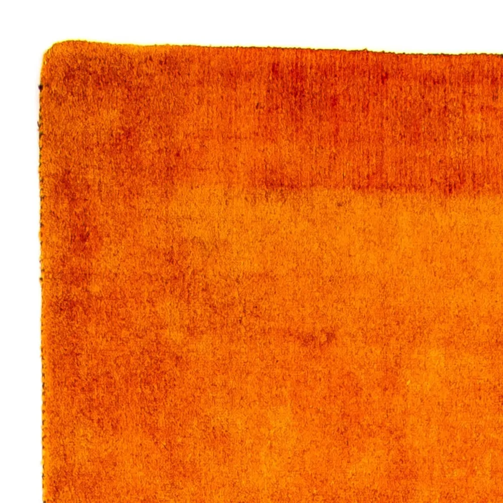Biegacz Dywan Gabbeh - Loribaft Perski - 395 x 80 cm - pomarańczowy