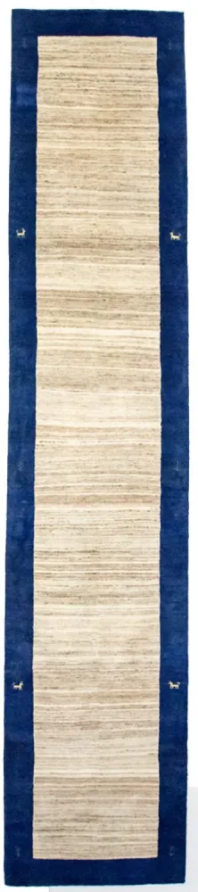 Biegacz Dywan Gabbeh - Loribaft Perski - 440 x 90 cm - natura