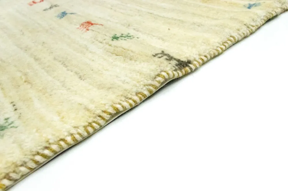Biegacz Dywan Gabbeh - perski - 184 x 82 cm - beżowy