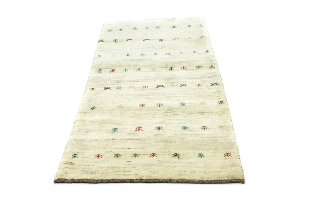 Biegacz Dywan Gabbeh - perski - 184 x 82 cm - beżowy