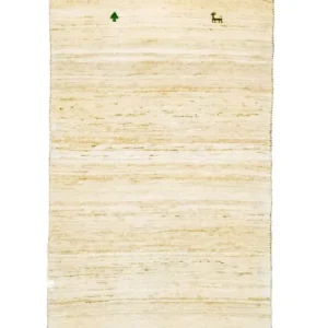 Biegacz Dywan Gabbeh - perski - 202 x 75 cm - beżowy