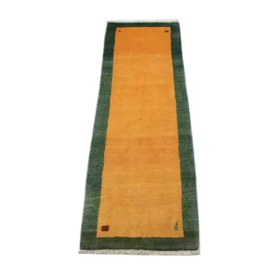 Biegacz Dywan Gabbeh - perski - 285 x 86 cm - pomarańczowy