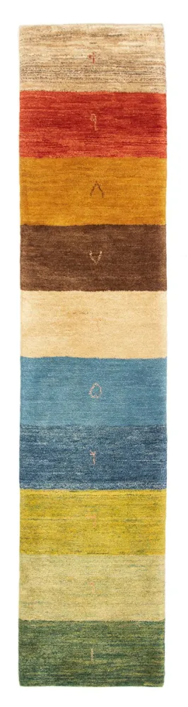 Biegacz Dywan Gabbeh - perski - 289 x 61 cm - wielokolorowy