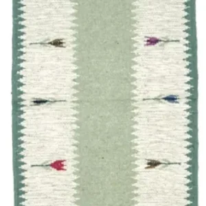 Biegacz Dywan Kelim - modny - 250 x 80 cm - jasnozielony