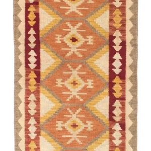 Biegacz Dywan Kelim - Orientalny - 190 x 71 cm - beżowy
