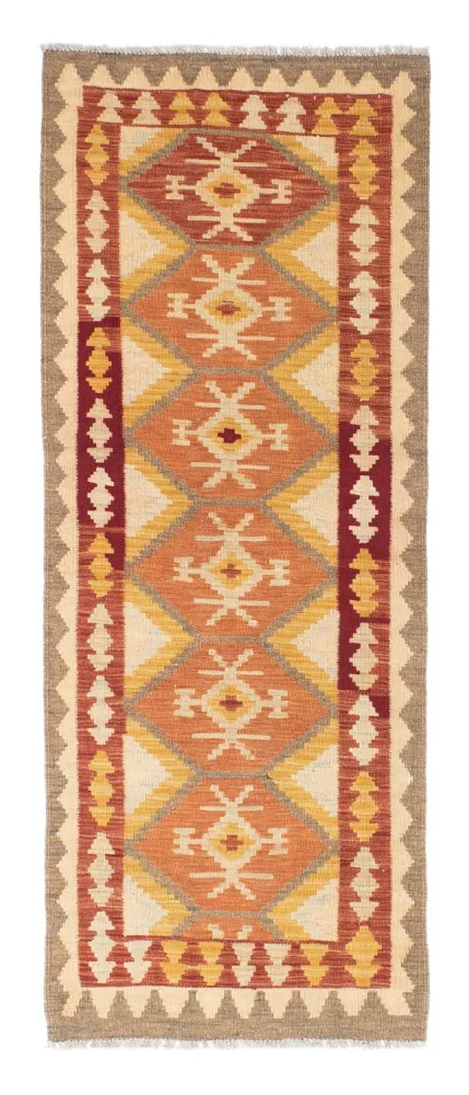 Biegacz Dywan Kelim - Orientalny - 190 x 71 cm - beżowy