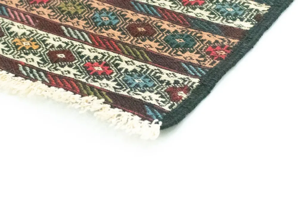 Biegacz Dywan Kelim - Orientalny - 190 x 75 cm - brązowy
