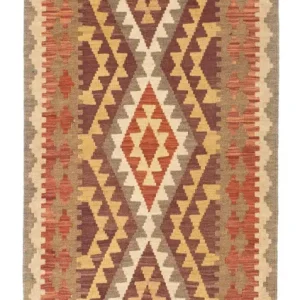 Biegacz Dywan Kelim - Orientalny - 191 x 78 cm - jasnobrązowy