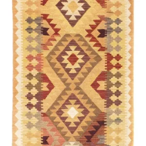 Biegacz Dywan Kelim - Orientalny - 191 x 77 cm - jasnobrązowy