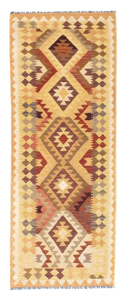 Biegacz Dywan Kelim - Orientalny - 191 x 77 cm - jasnobrązowy