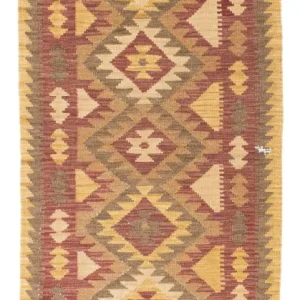 Biegacz Dywan Kelim - Orientalny - 192 x 77 cm - jasnobrązowy
