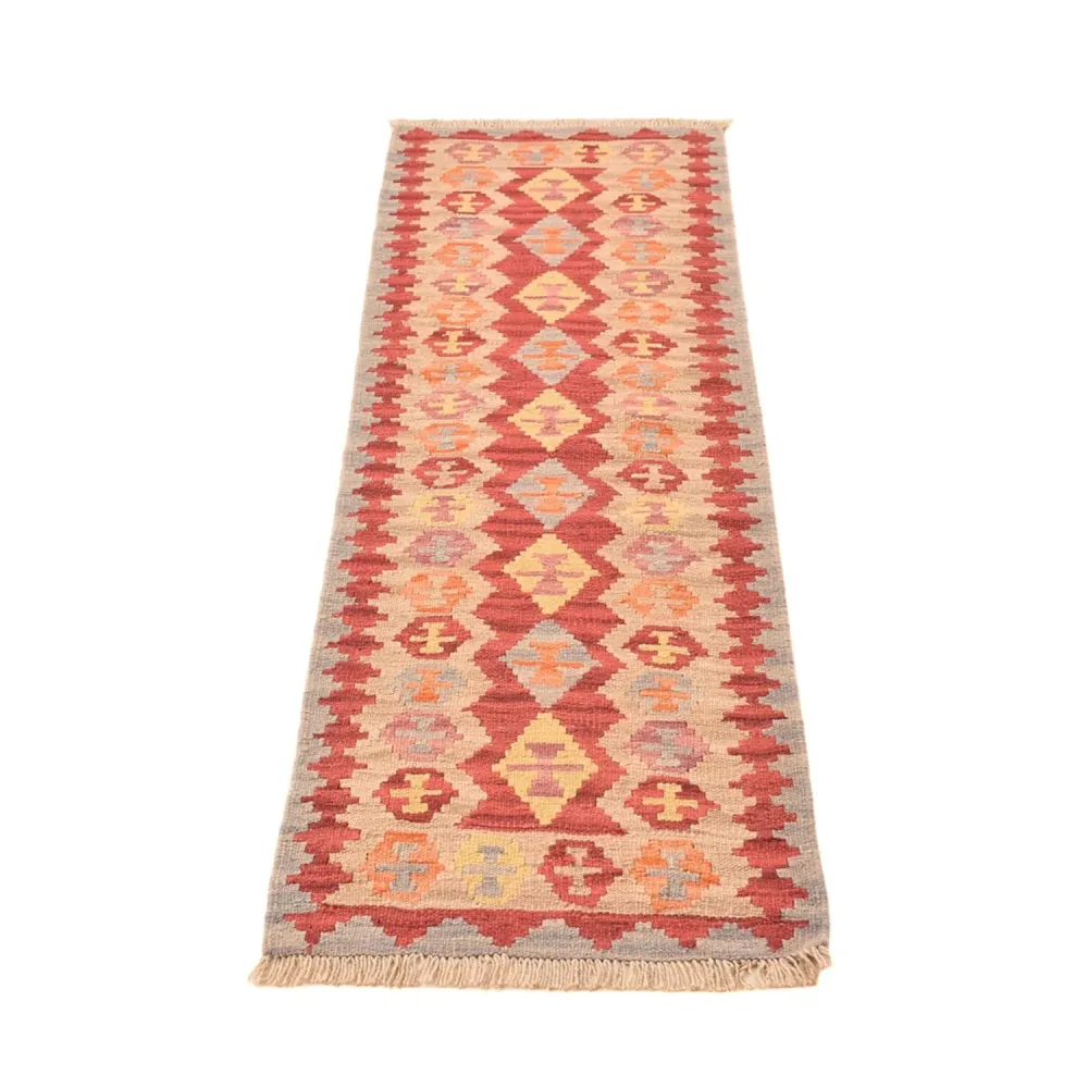 Biegacz Dywan Kelim - Orientalny - 192 x 56 cm - wielokolorowy