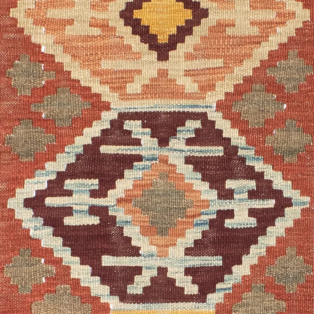 Biegacz Dywan Kelim - Orientalny - 193 x 75 cm - brązowy