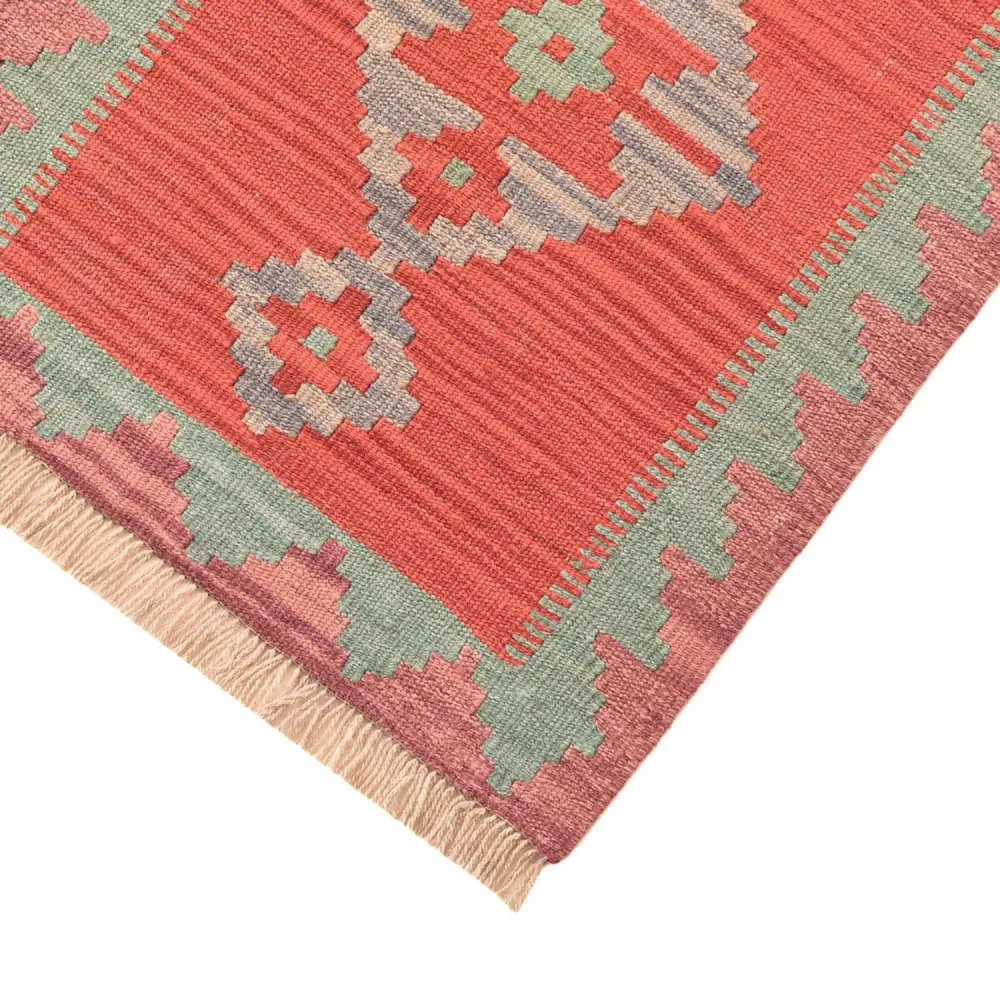 Biegacz Dywan Kelim - Orientalny - 193 x 58 cm - wielokolorowy