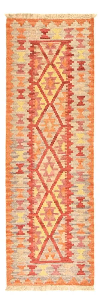 Biegacz Dywan Kelim - Orientalny - 194 x 65 cm - wielokolorowy