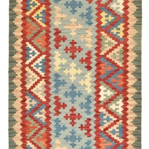 Biegacz Dywan Kelim - Orientalny - 194 x 84 cm - wielokolorowy