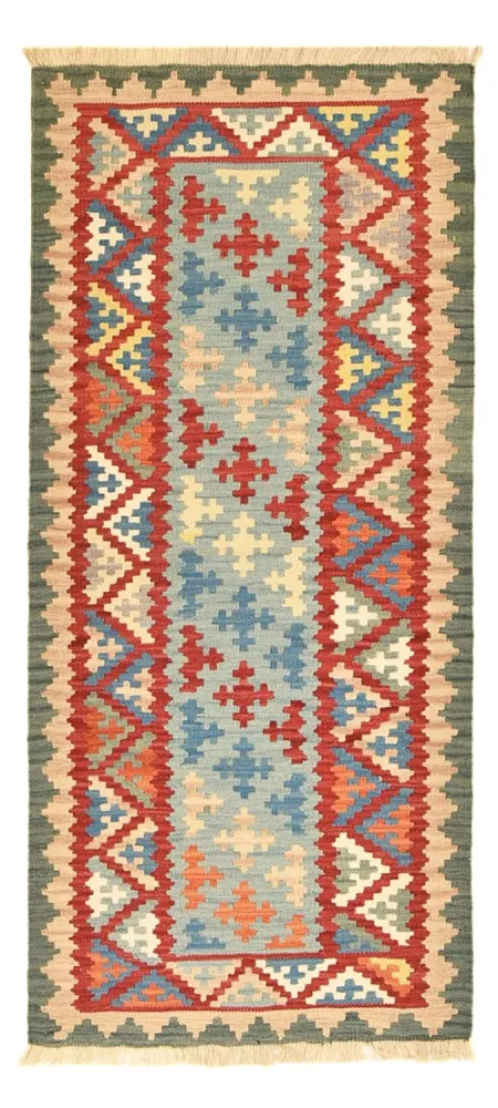 Biegacz Dywan Kelim - Orientalny - 194 x 84 cm - wielokolorowy