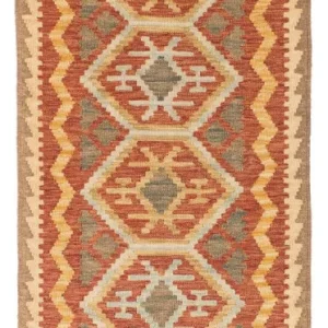 Biegacz Dywan Kelim - Orientalny - 195 x 75 cm - beżowy